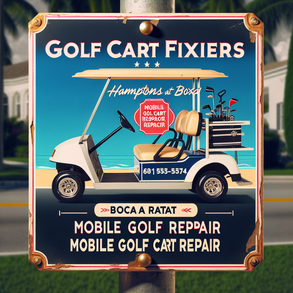 Mobile Golf Cart Repair and Service by Golf Cart Fixers in Hamptons at Boca Raton, Florida