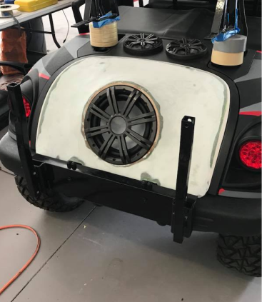 custom golf cart speaker enclosure, golf cart mobile service and repair near you