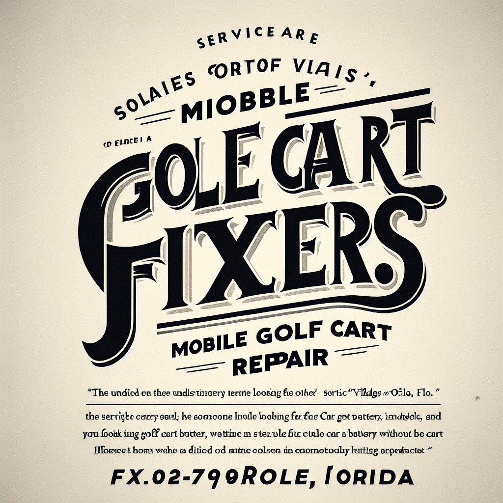 Top Rated Mobile Golf Cart Repair and golf cart battery shop in Villages of Oriole, Palm Beach County, Florida