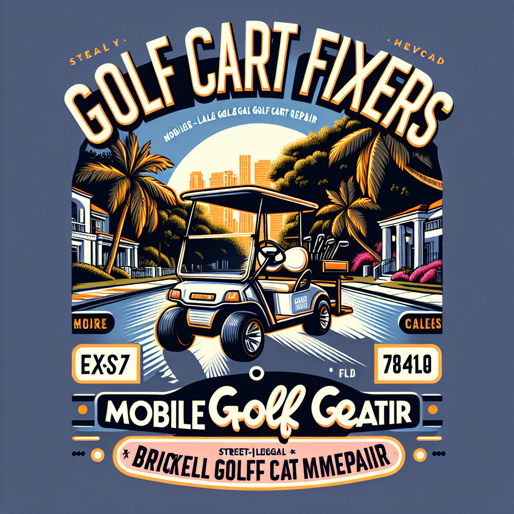Top Rated Mobile Golf Cart Repair and golf cart street legal service shop in Brickell Hammock, Miami-Dade County, Florida
