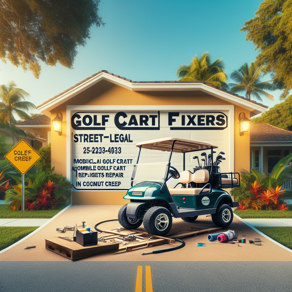 Top Rated Mobile Golf Cart Repair and golf cart street legal service shop in Coconut Creek, Broward County, Florida