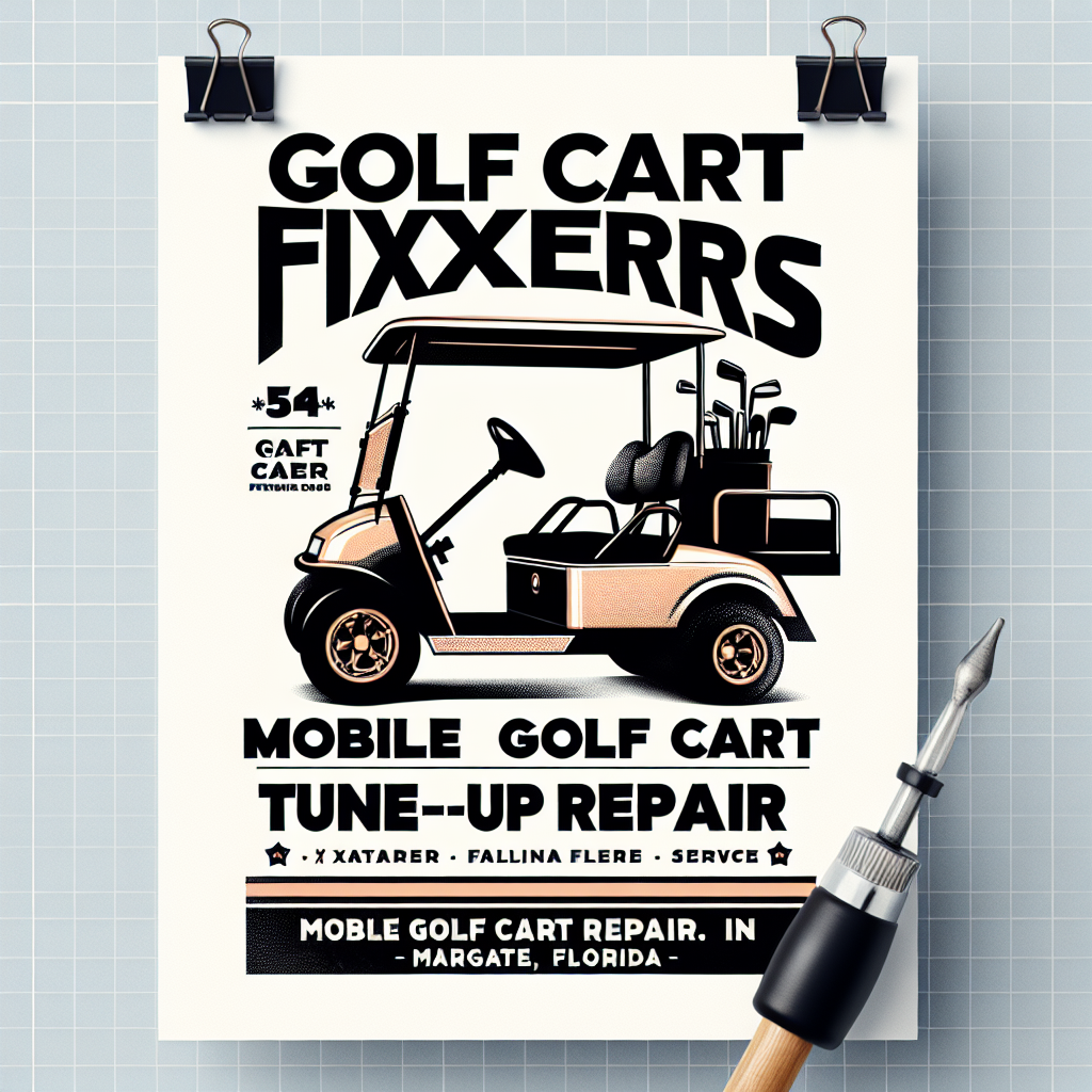 Top Rated Mobile Golf Cart Repair and golf cart tune-up shop in Margate, Broward County, Florida